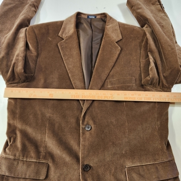 Saddlebred Blazer Mens Size 44R Brown Corduroy Two Button Sport Coat Suit Jacket - Picture 8 of 10